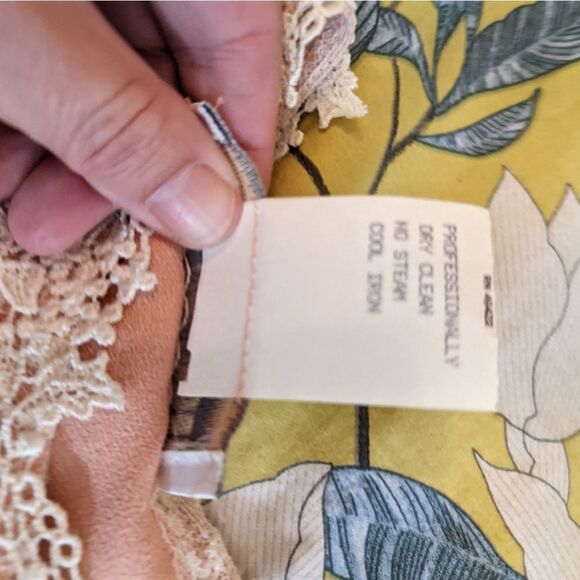 vintage 80s does 20s Jessica mclintock pink and ivory lace maxi dress sz m euc - Picture 9 of 9